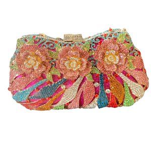 Multi colored bling crystal purse